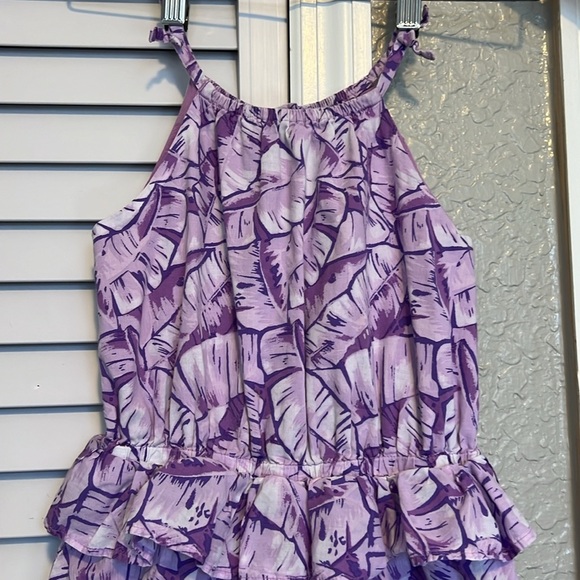 Janie and Jack PALM LEAF PEPLUM ROMPER - Picture 3 of 10